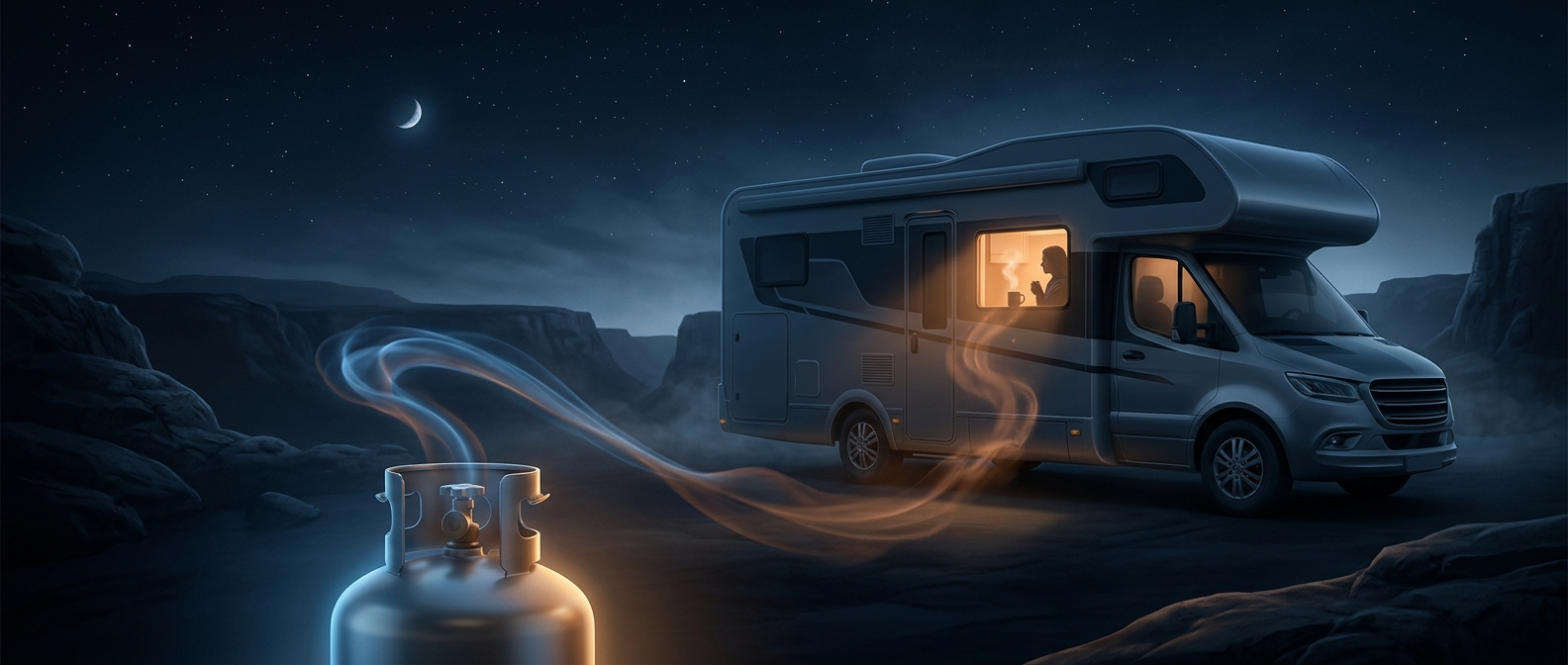 RV water heaters run on pure liquid propane