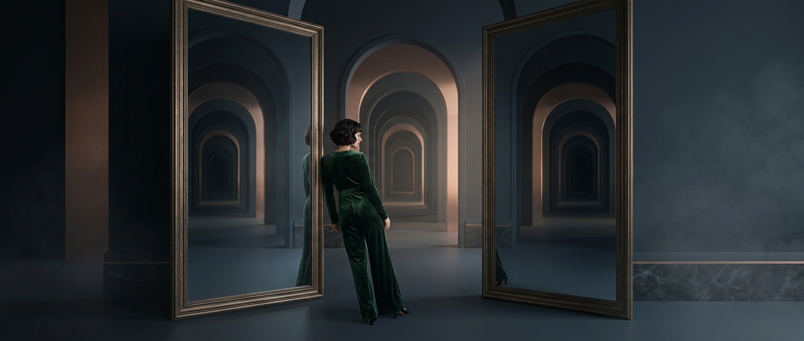 Why two mirrors create an endless tunnel
