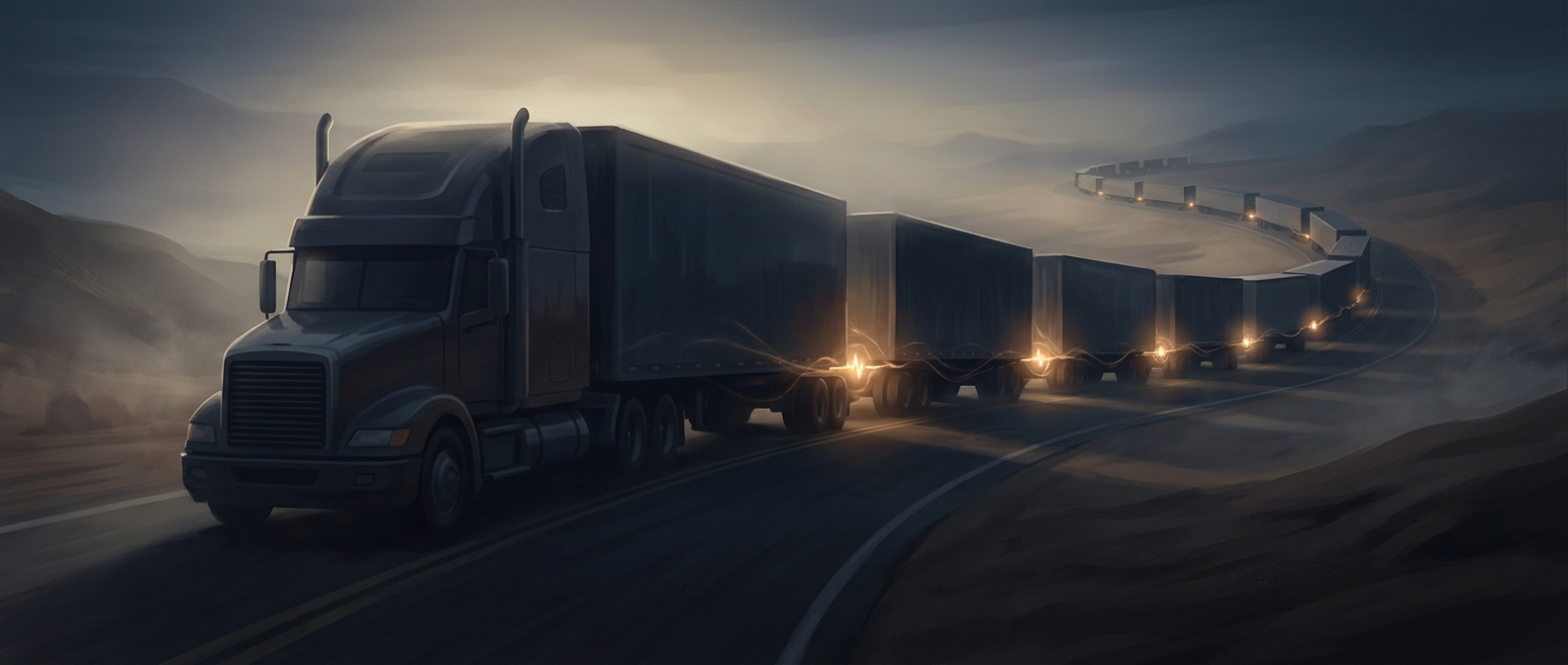Dollies link multiple trailers together
