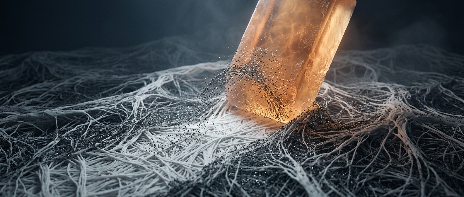 Why erasers leave crumbs behind
