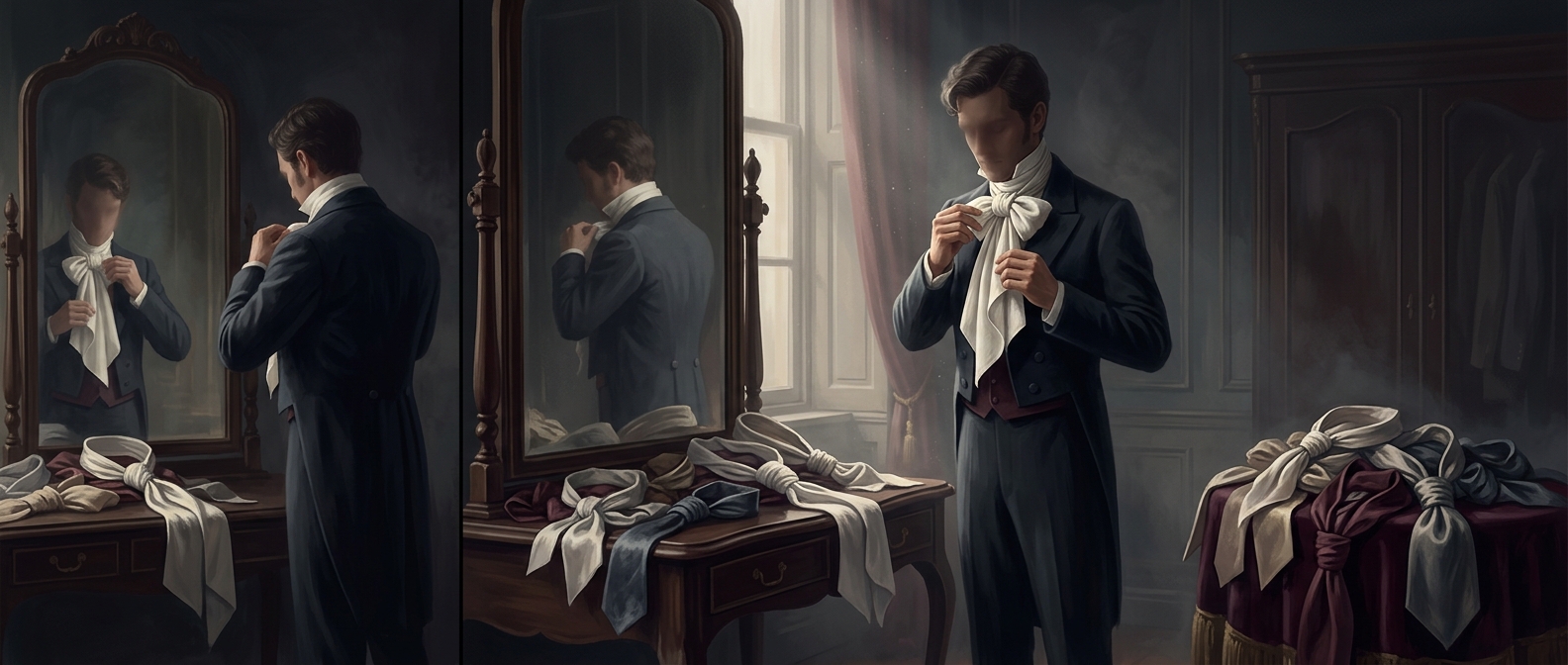 Intricate neckcloth knots took hours to properly assemble