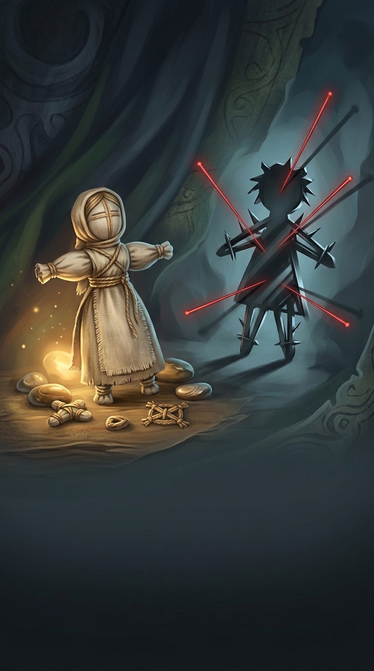 Voodoo dolls are widely recognized in pop culture as terrifying tools of revenge where a mystical practitioner sticks pins into a little cloth effigy to inflict excruciating physical pain on their enemies.