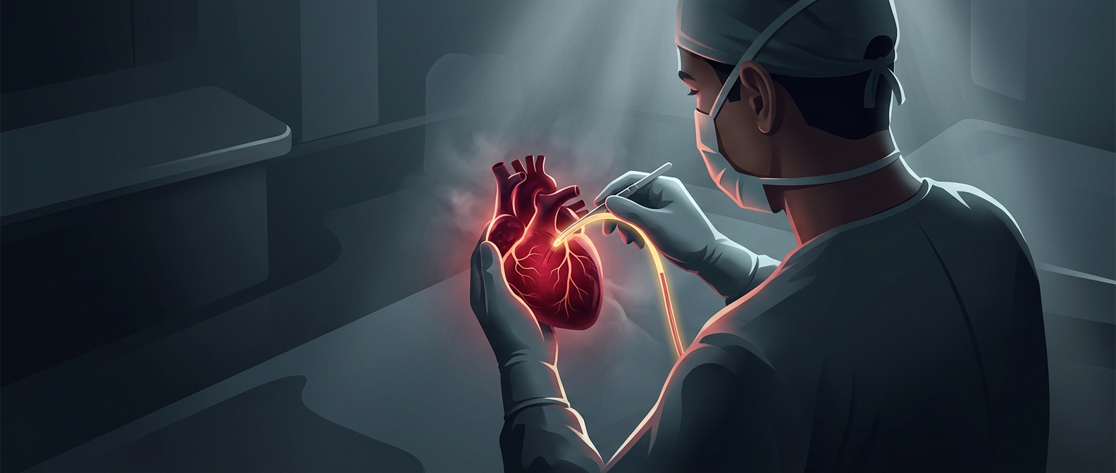 He threaded a tube into his own beating heart