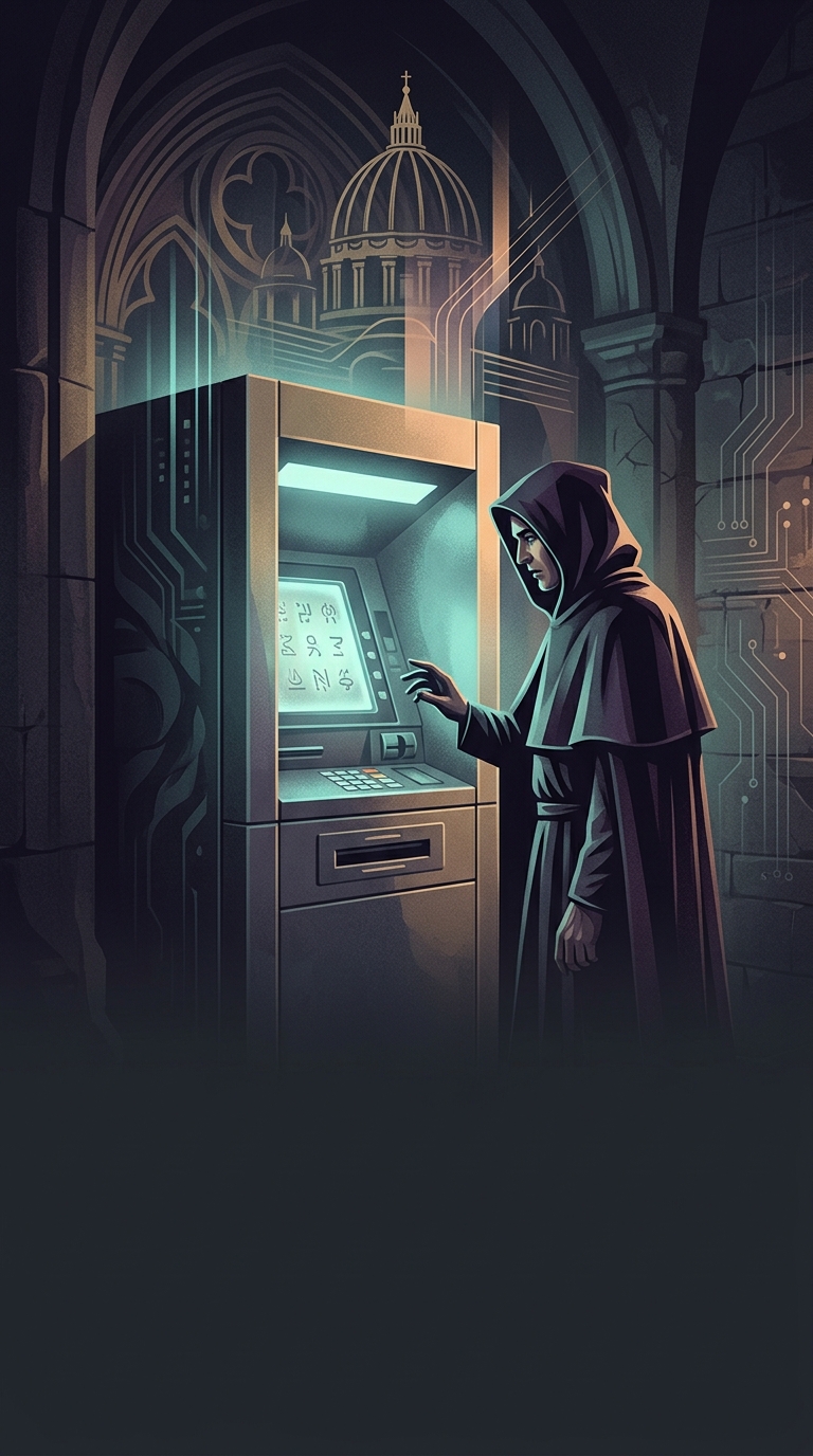 If you use an ATM inside Vatican City, you will be confronted with a bizarre language option on screen.