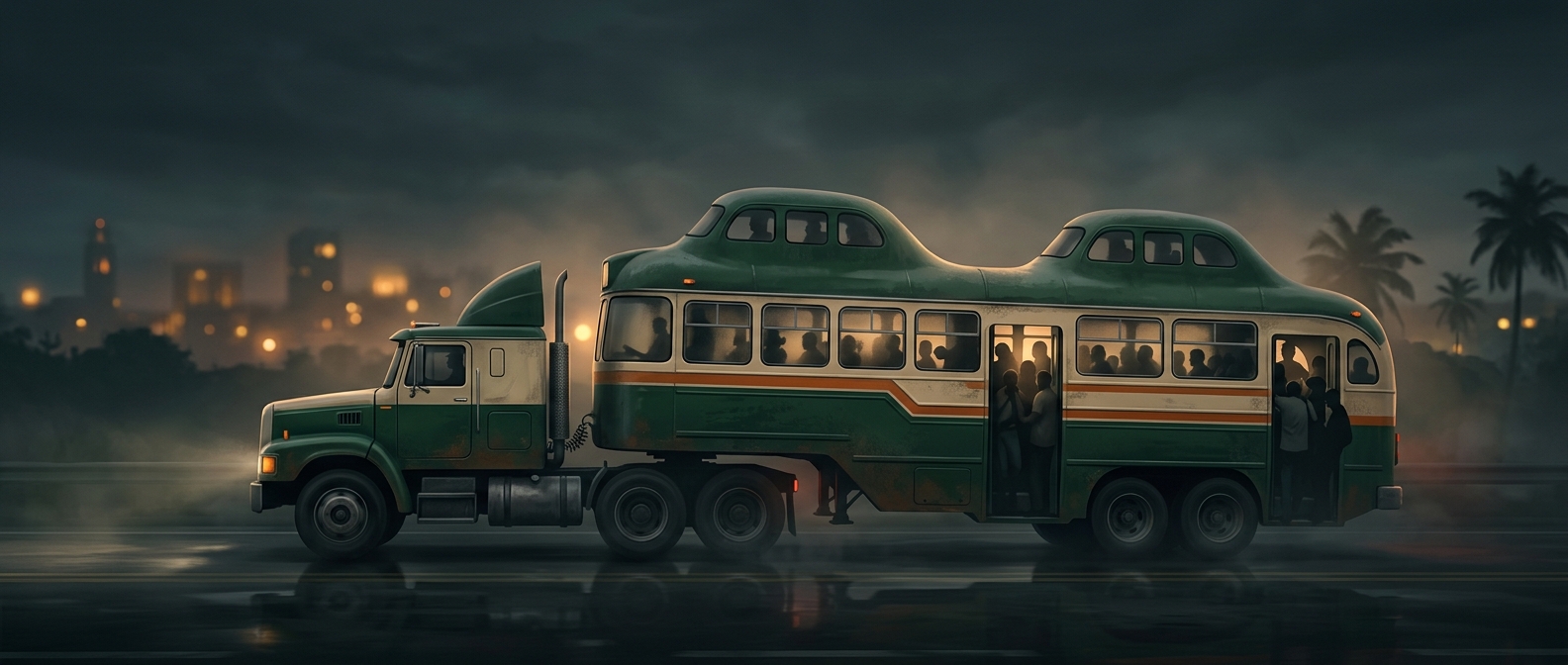Cuba turned trailers into camel-shaped buses
