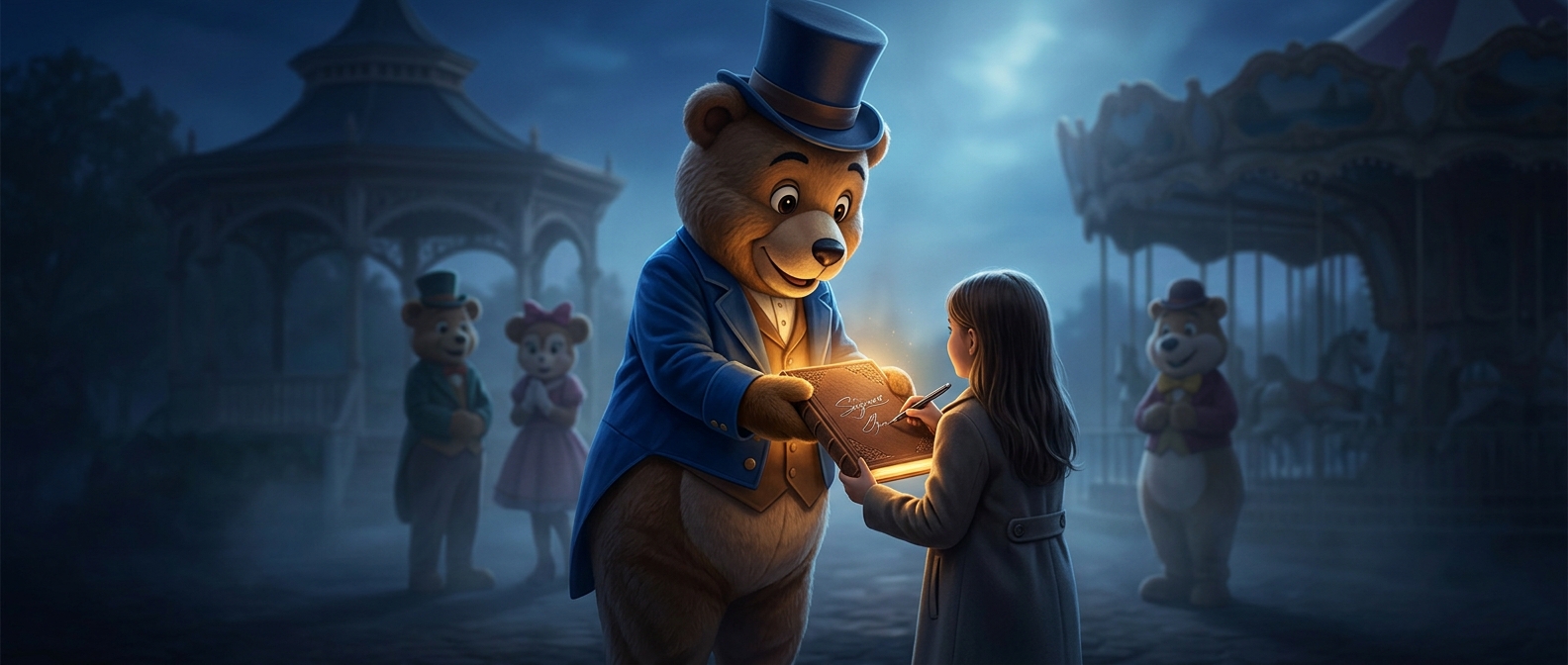 Why theme park mascots sign alike