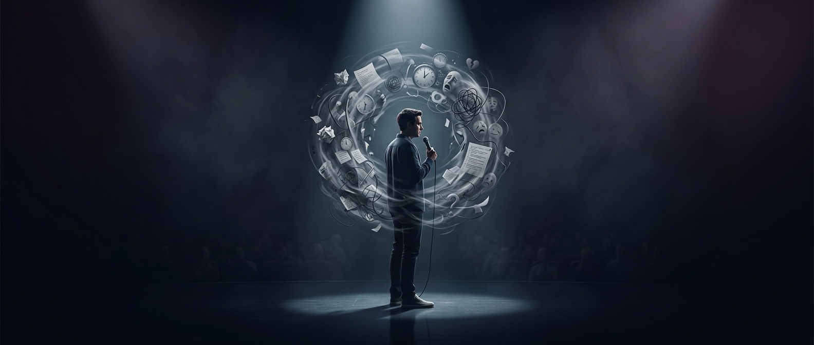 Stand-up comedy is rehearsed spontaneity