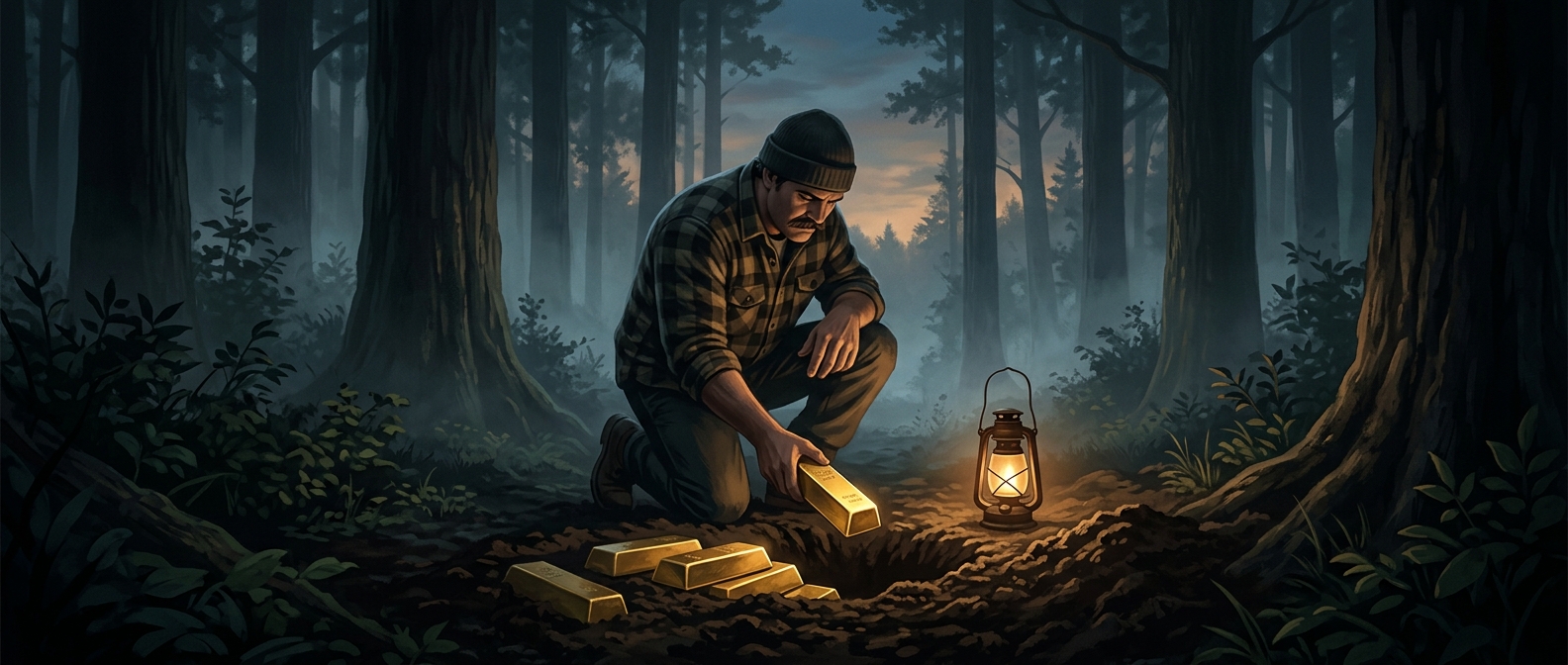 Ron Swanson buried gold around Indiana