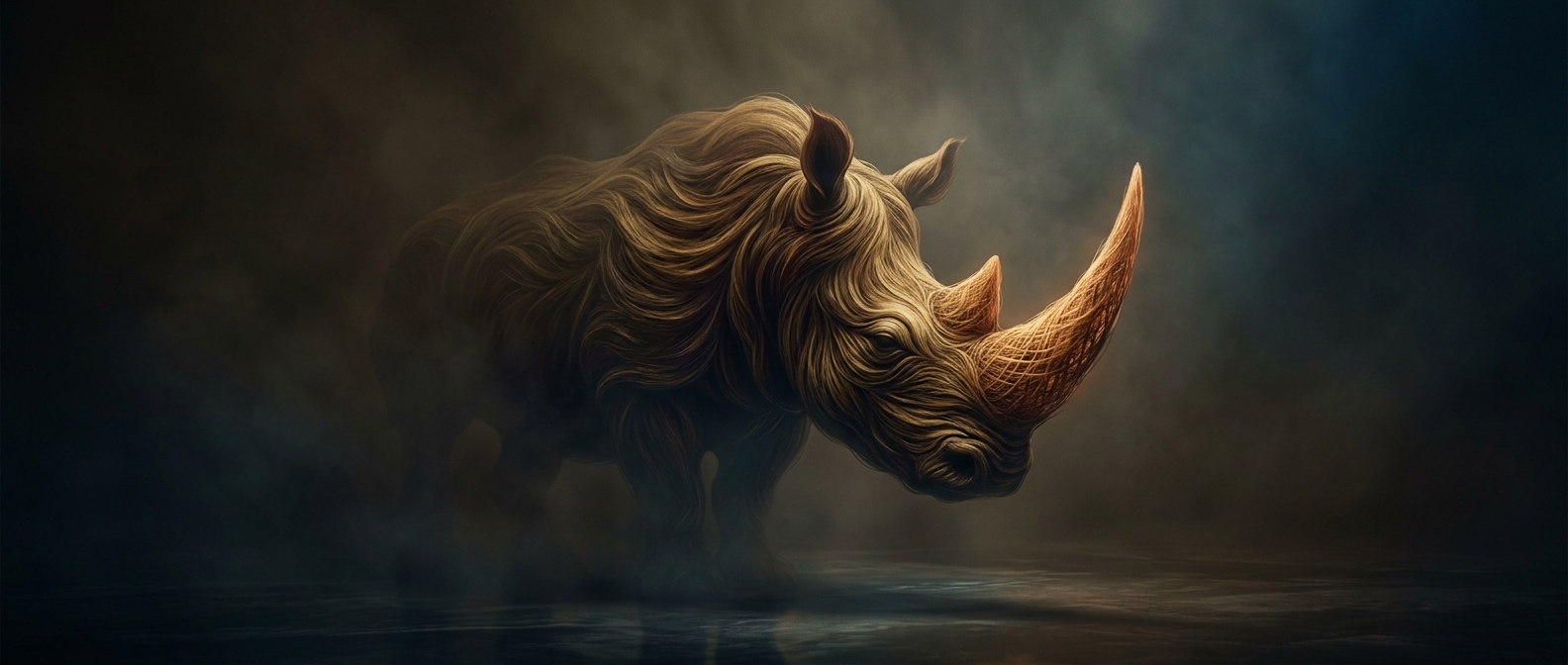 A rhino horn is closer to a fingernail than bone