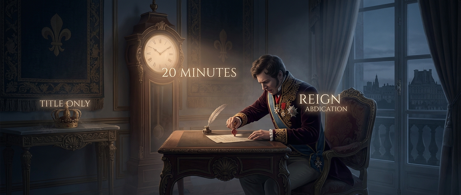 The king who ruled France for 20 minutes
