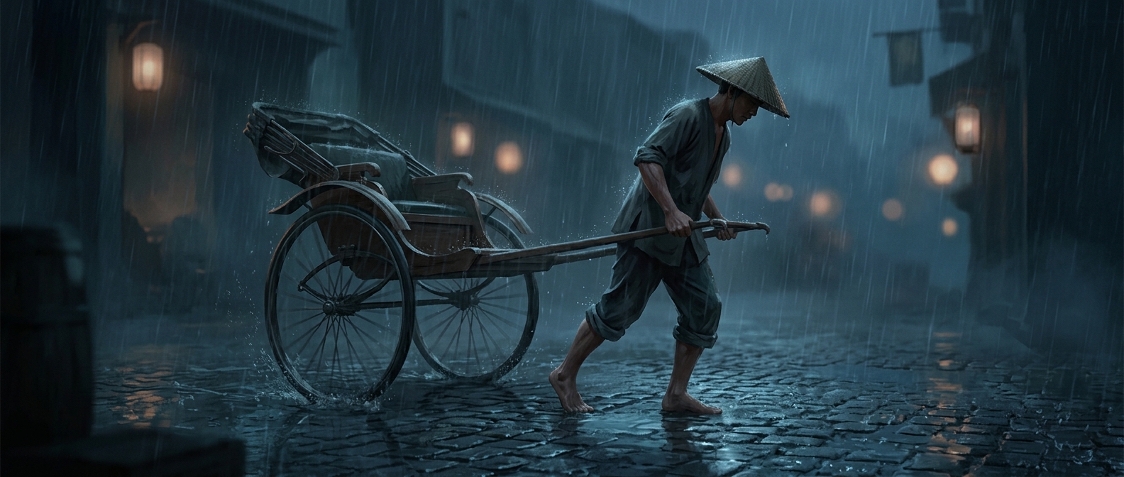 Rickshaw pullers once ran barefoot through ice and heat