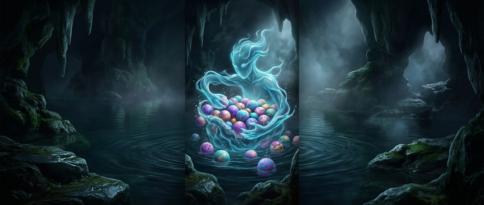 Water elements hoard artisanal bath bombs
