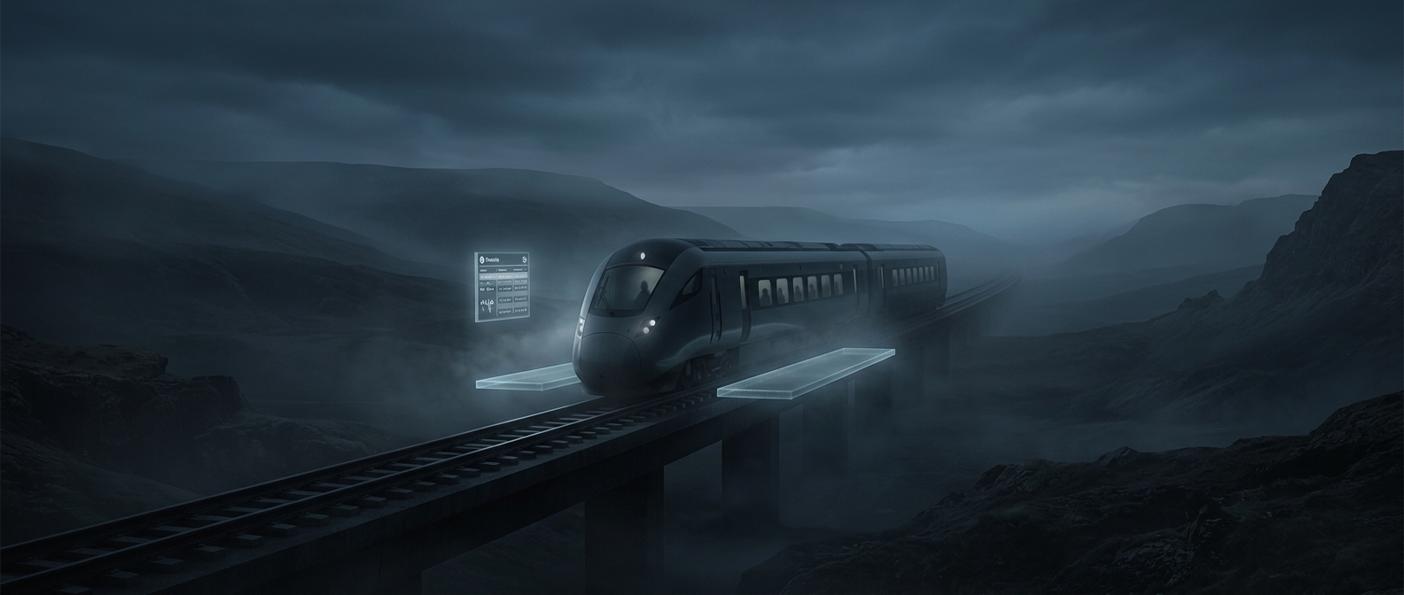 Why trains sometimes stop in empty fields