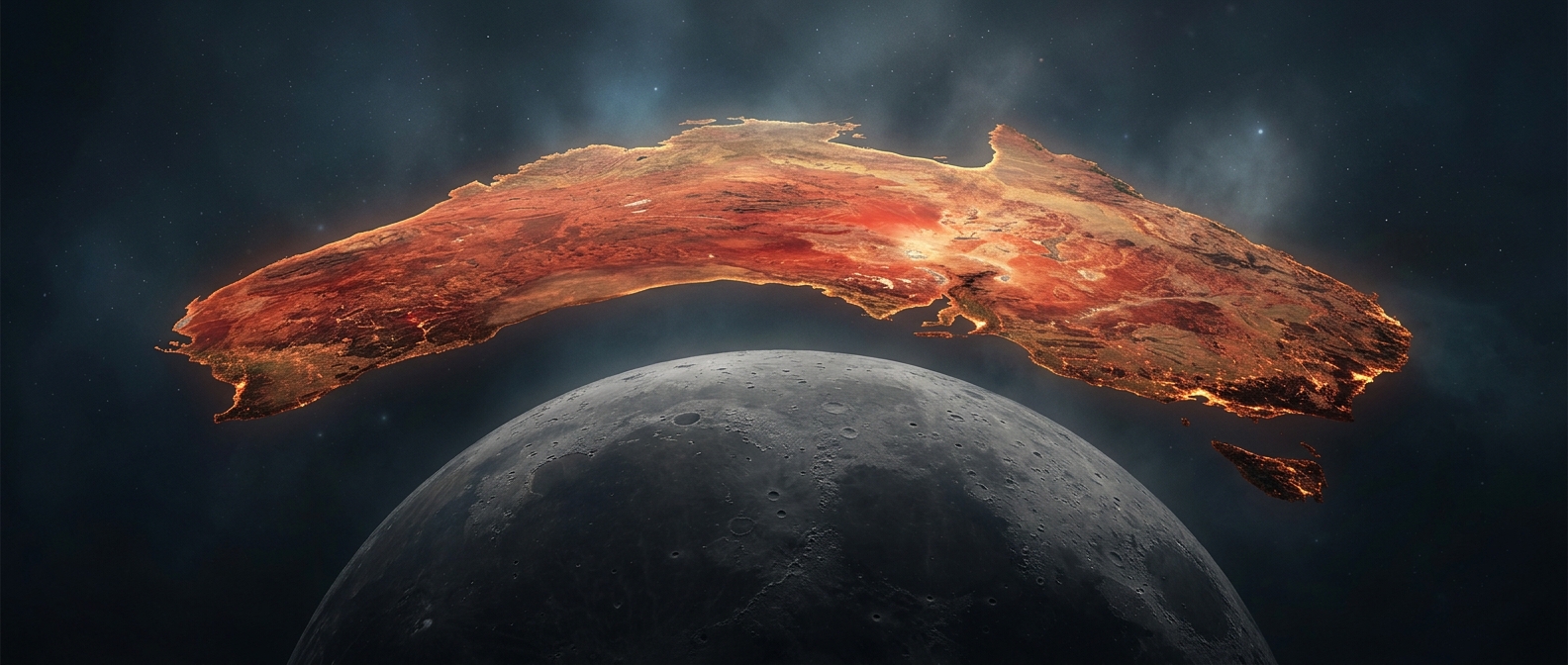 Australia is wider from coast to coast than the Moon’s equatorial diameter