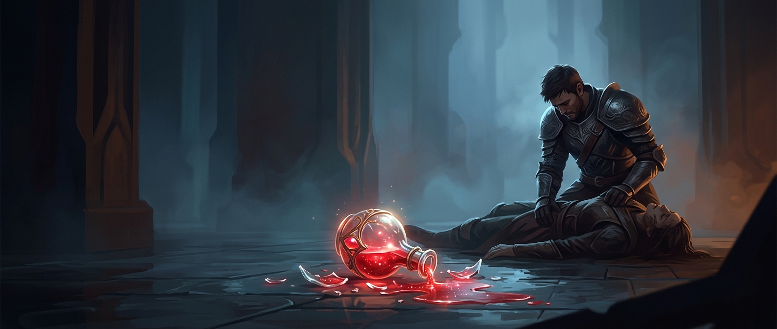 Why healing potions fail during cutscenes