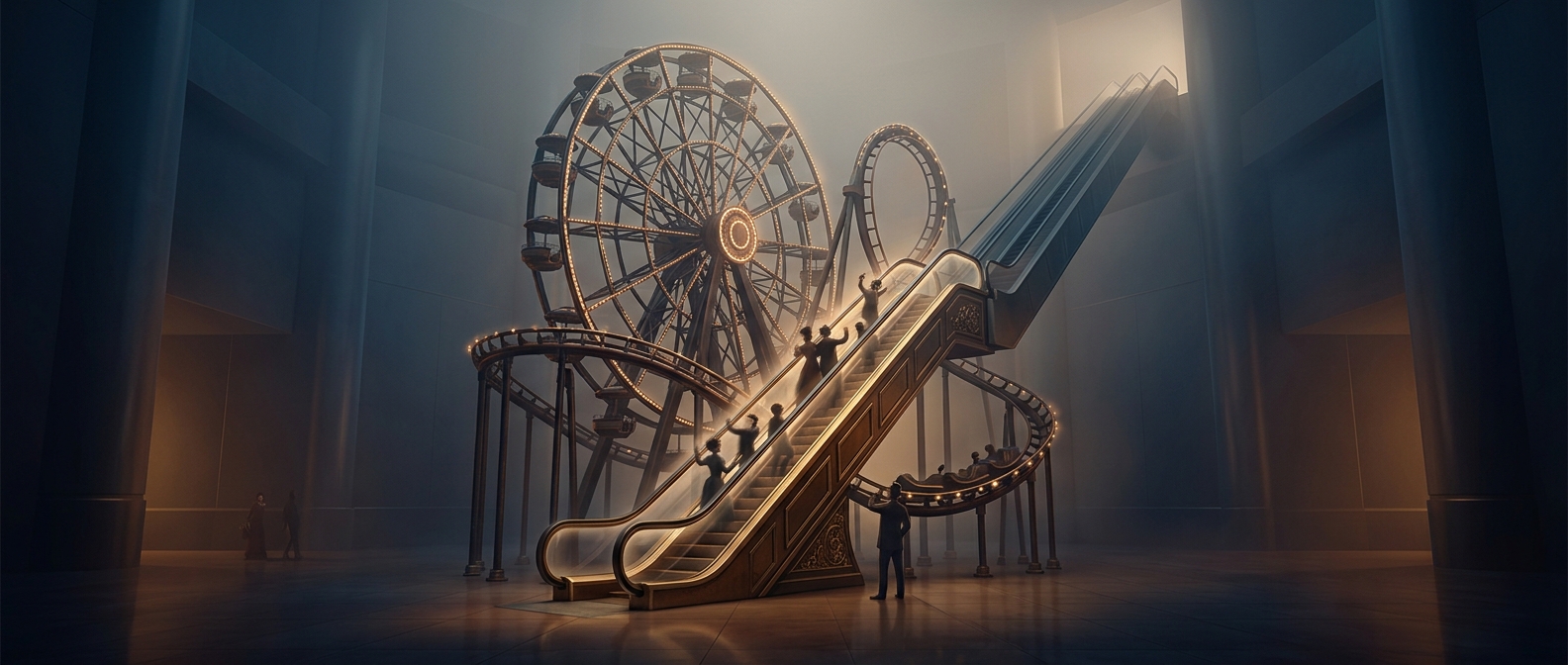 The first escalator was an amusement-park ride