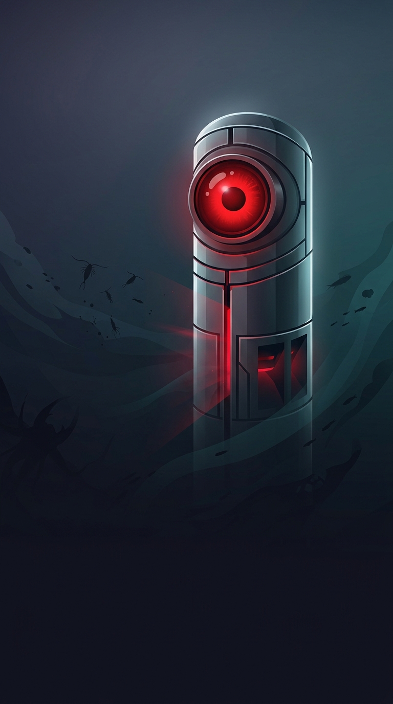 Why do submarines switch to ominous red lighting during night operations when they are deep underwater?