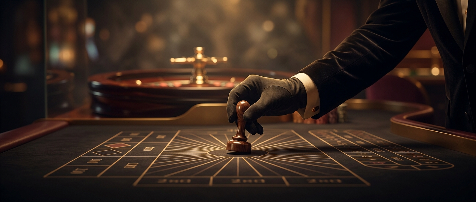Roulette dealers use wooden dollies to mark numbers