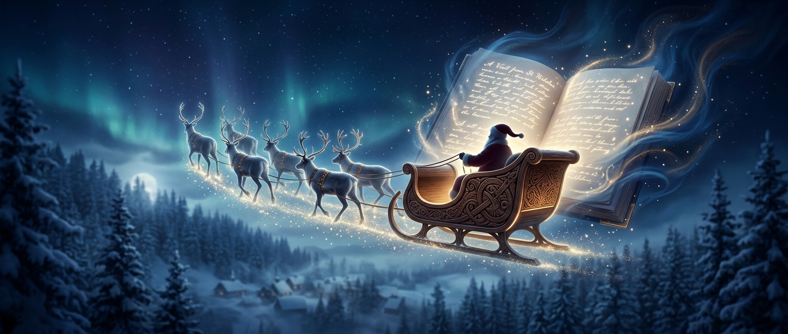 Santa's sleigh became popular through one 1823 poem