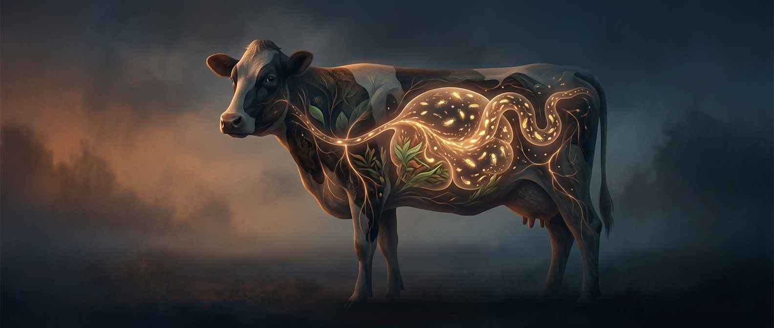 Bovine digestion relies entirely on ruminal microbes