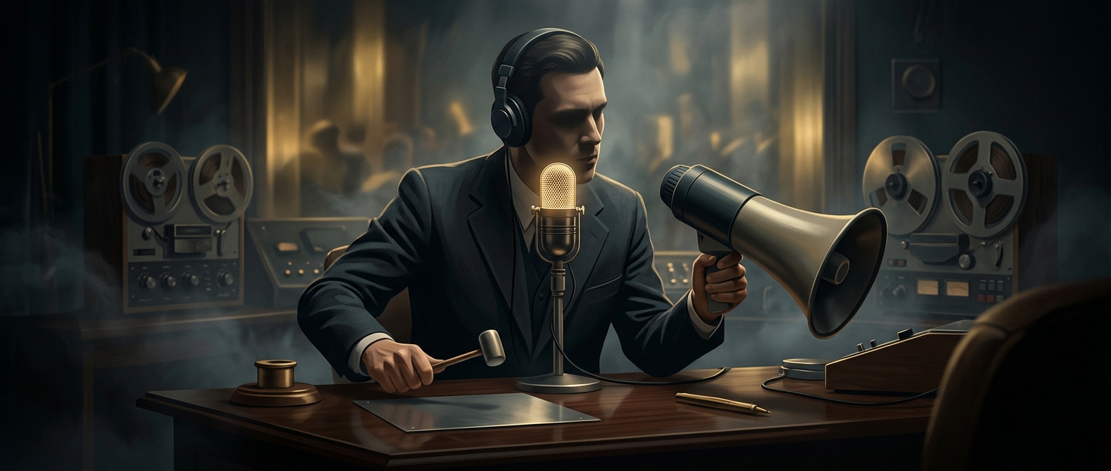 Радиоведущие имитировали удары биты деревянными брусками