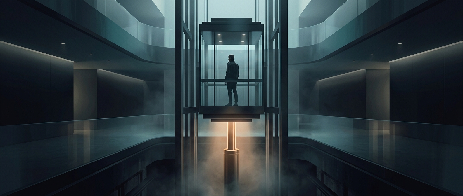 Hydraulic elevators push you upward from below