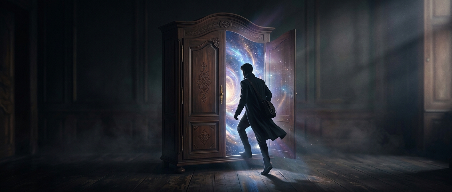 In The Chronicles of Narnia, a wardrobe leads to a snowy magical world