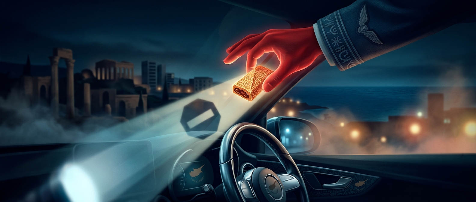 In Cyprus, even sipping water while driving is illegal