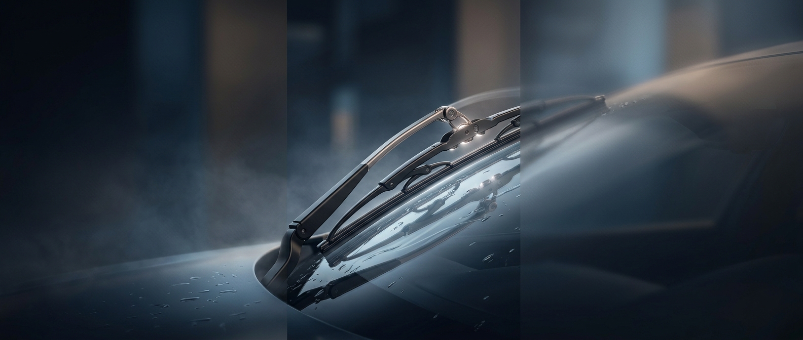 Windshield wipers use articulated frames for pressure