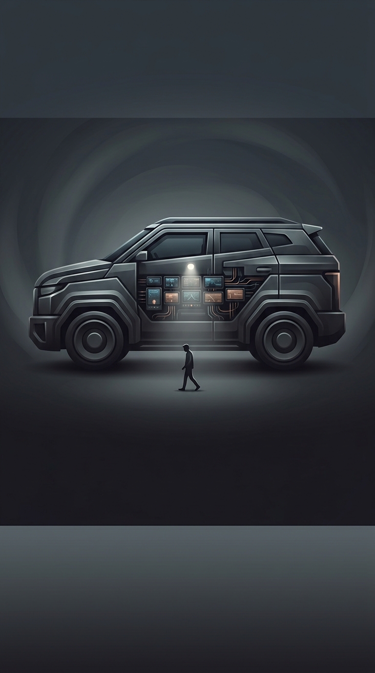 Automobile safety regulations require modern cars to be incredibly massive compared to their older counterparts to cram in all the heavy protective roll cages and impact crumple zones.