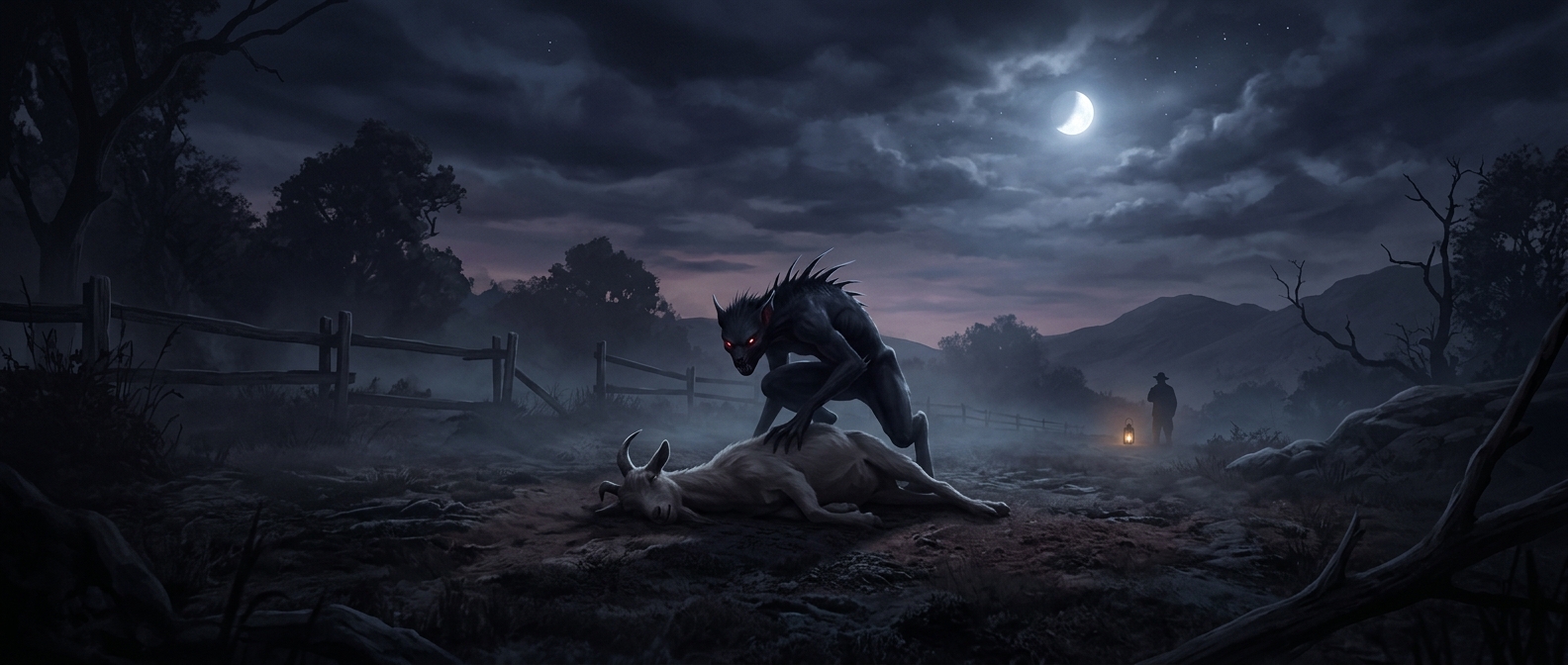 Blaming dead livestock on a mythical vampire creature