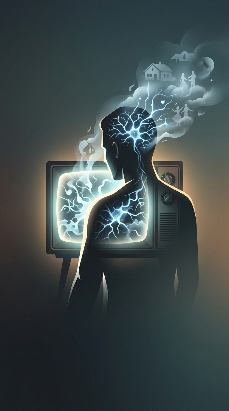 How did the rise of television in the 1950s completely alter human brain function for decades?
