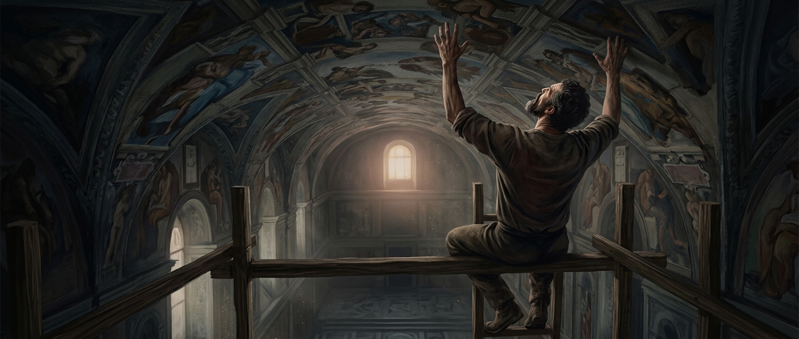 Michelangelo hated painting the Sistine Chapel ceiling