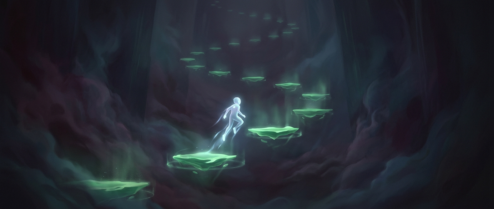 Bouncing endlessly on green platforms until your phone dies