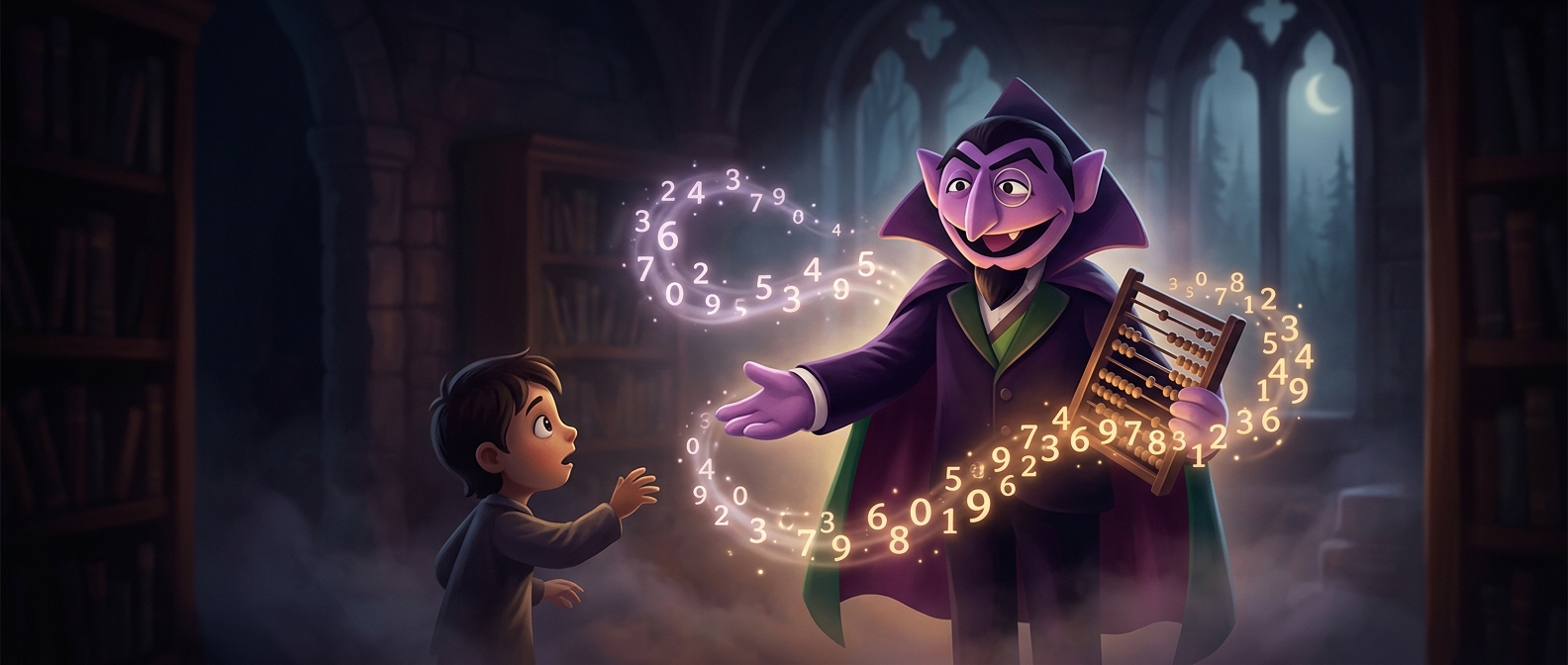 Count von Count makes math slightly less scary