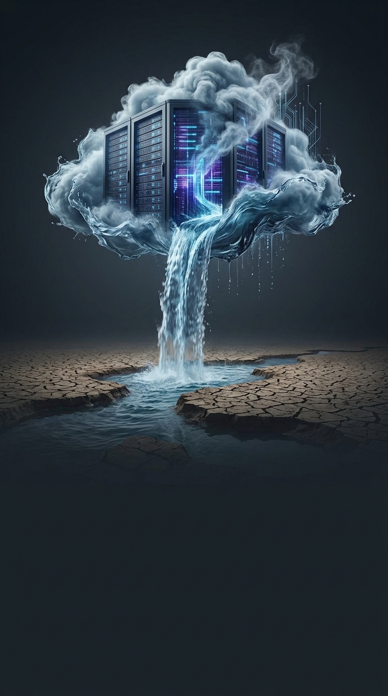 Generative artificial intelligence data centers consume an astronomical amount of fresh water to operate their evaporative cooling towers and prevent high-performance processors from melting down.