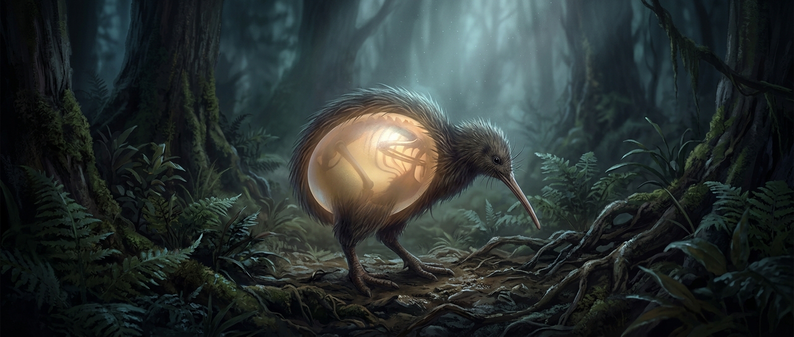 The kiwi lays an egg huge enough to crowd its organs