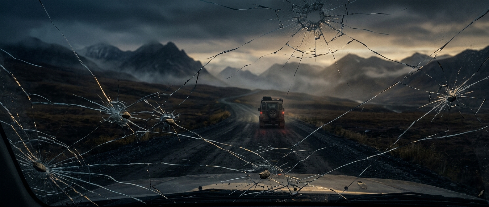 The highway that destroys windshields