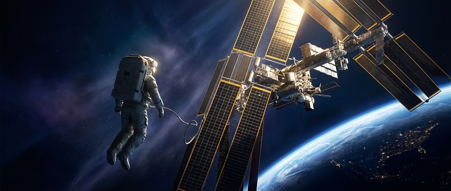 Space station solar arrays lack atmospheric protection