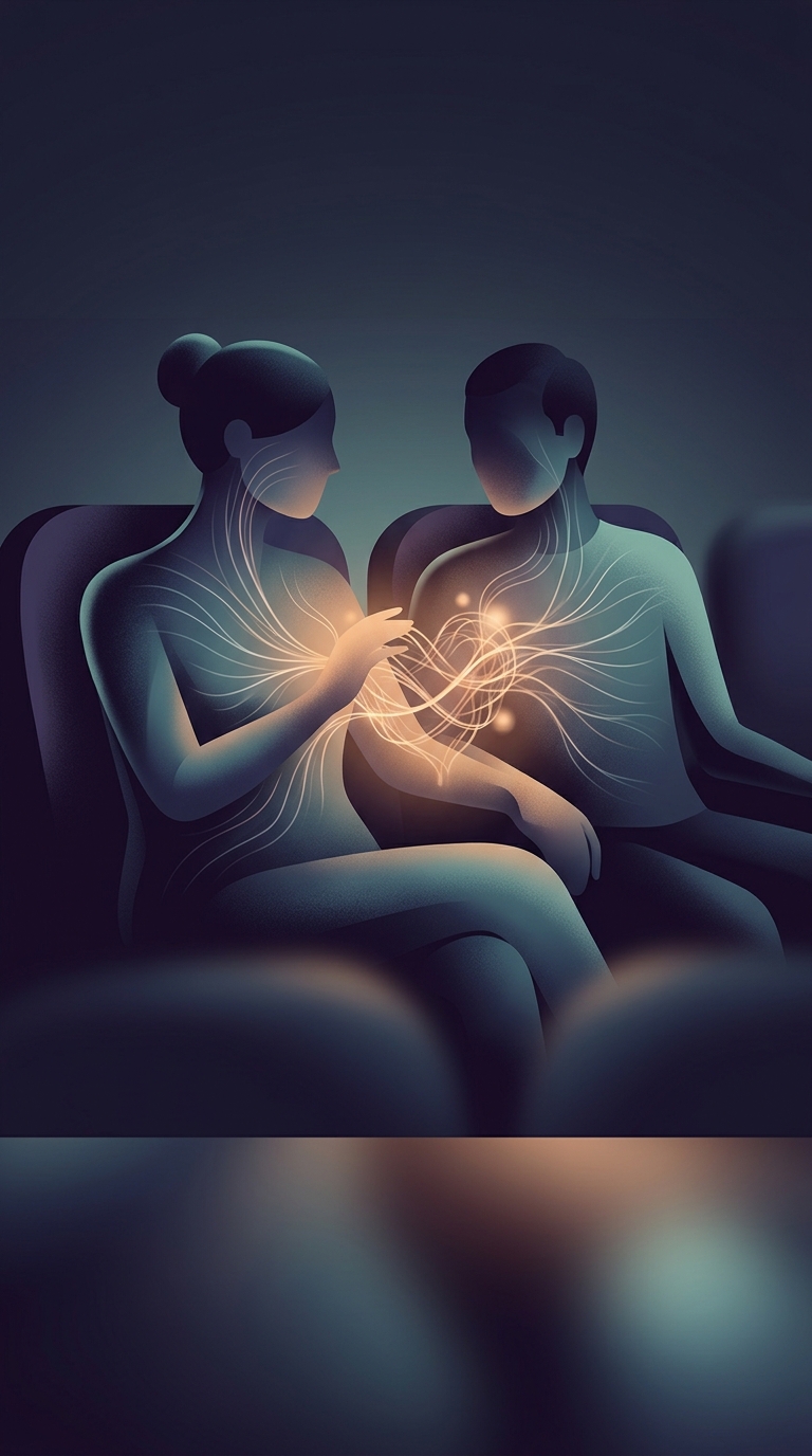 What surprisingly intimate biological reaction happens when people watch an emotionally engaging movie together?