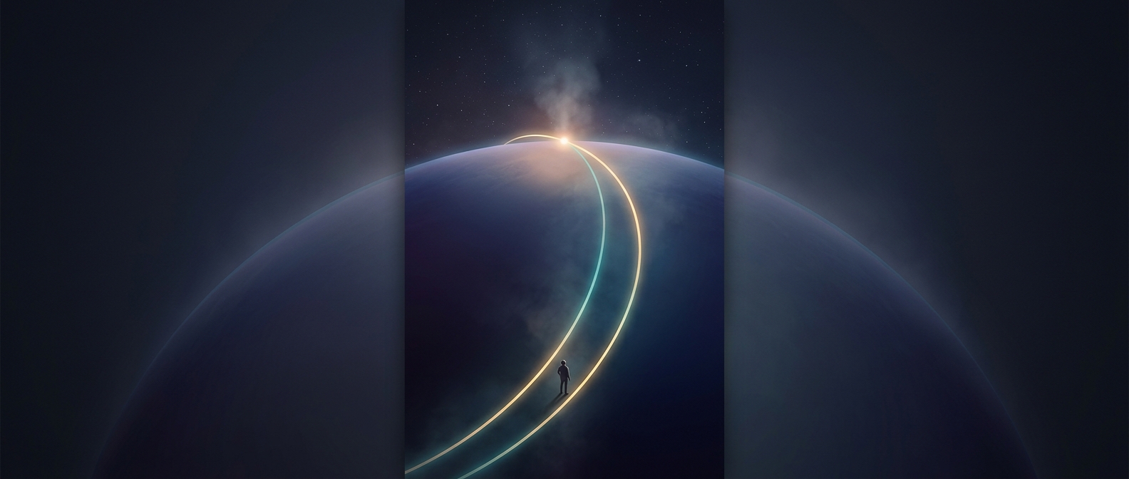 Parallel lines can meet on a globe
