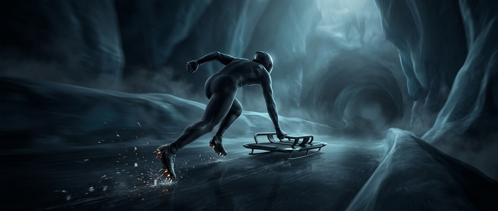 Why skeleton racers wear spiked shoes