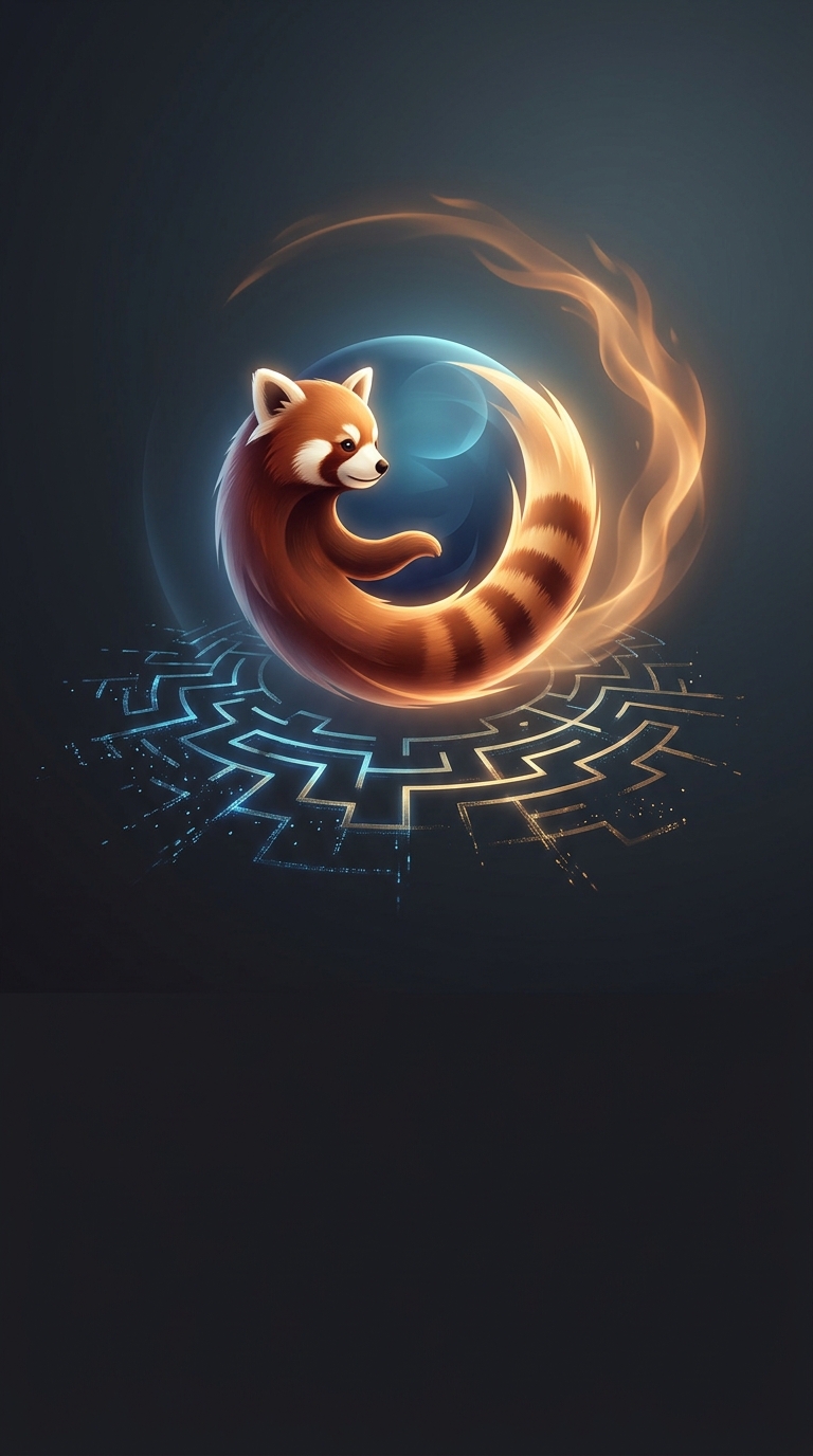 Firefox browser's iconic logo does not actually depict a fox on fire, but rather a red panda, because the word is just an English translation of the Chinese nickname for the adorable Asian mammal.