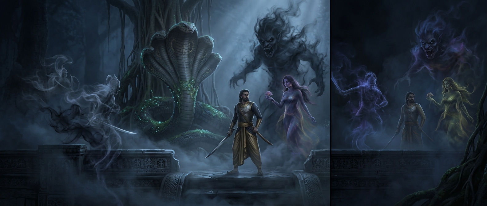 Индуистские легенды рассказывают о существах, создающих сложные иллюзии