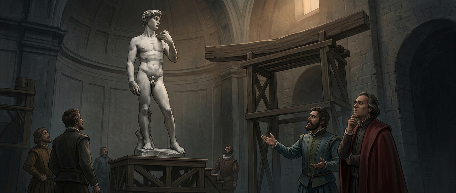 Michelangelo's David was too heavy for the roof
