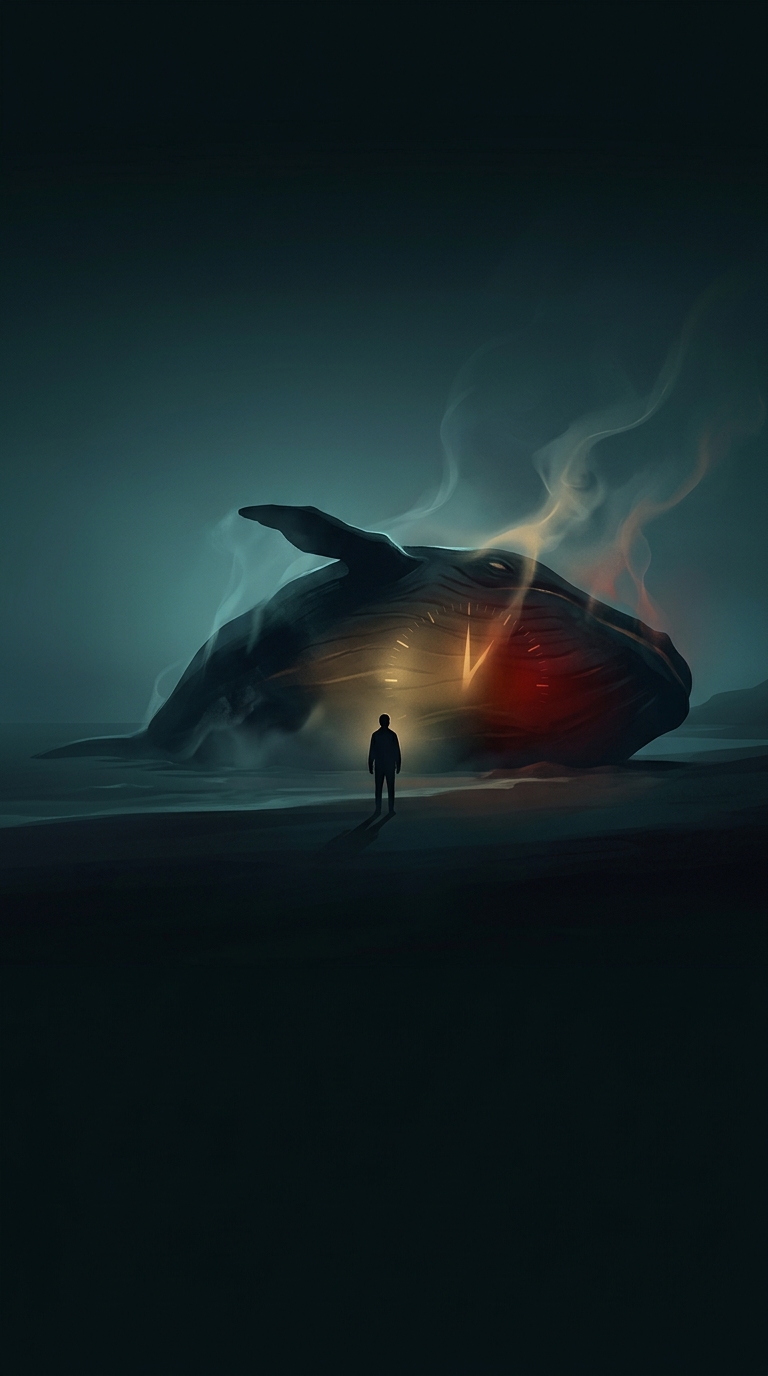 Why is it incredibly dangerous for humans to stand near a dead whale washed up on the beach?