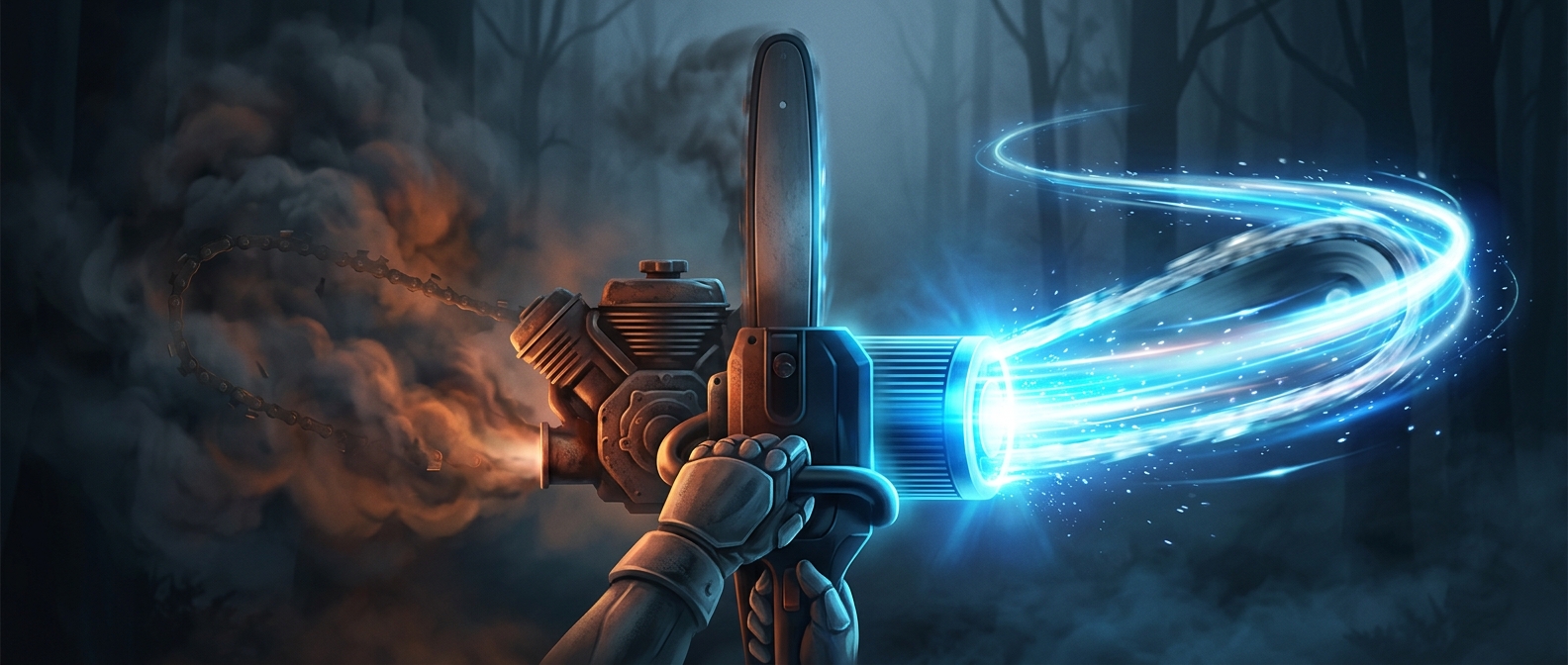 Why electric chainsaws hit full power instantly