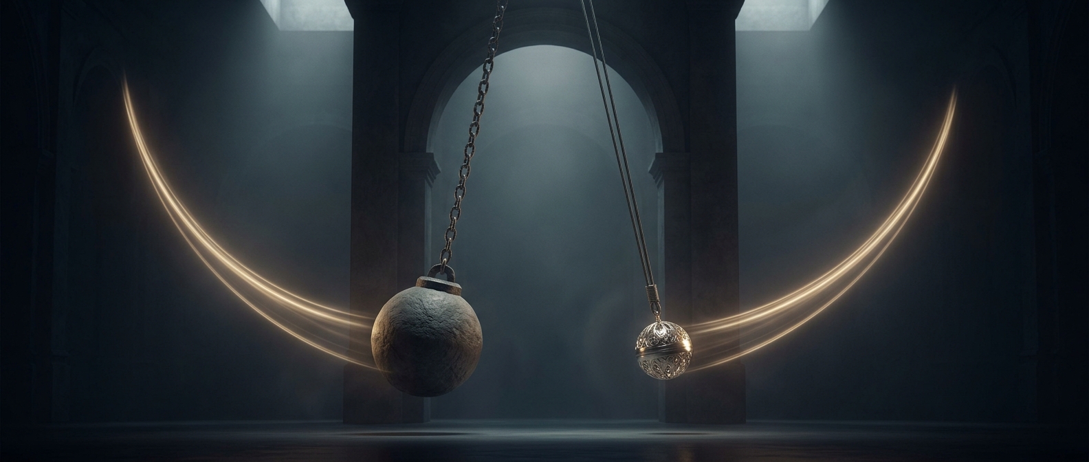 Pendulums swing at intervals independent of their mass