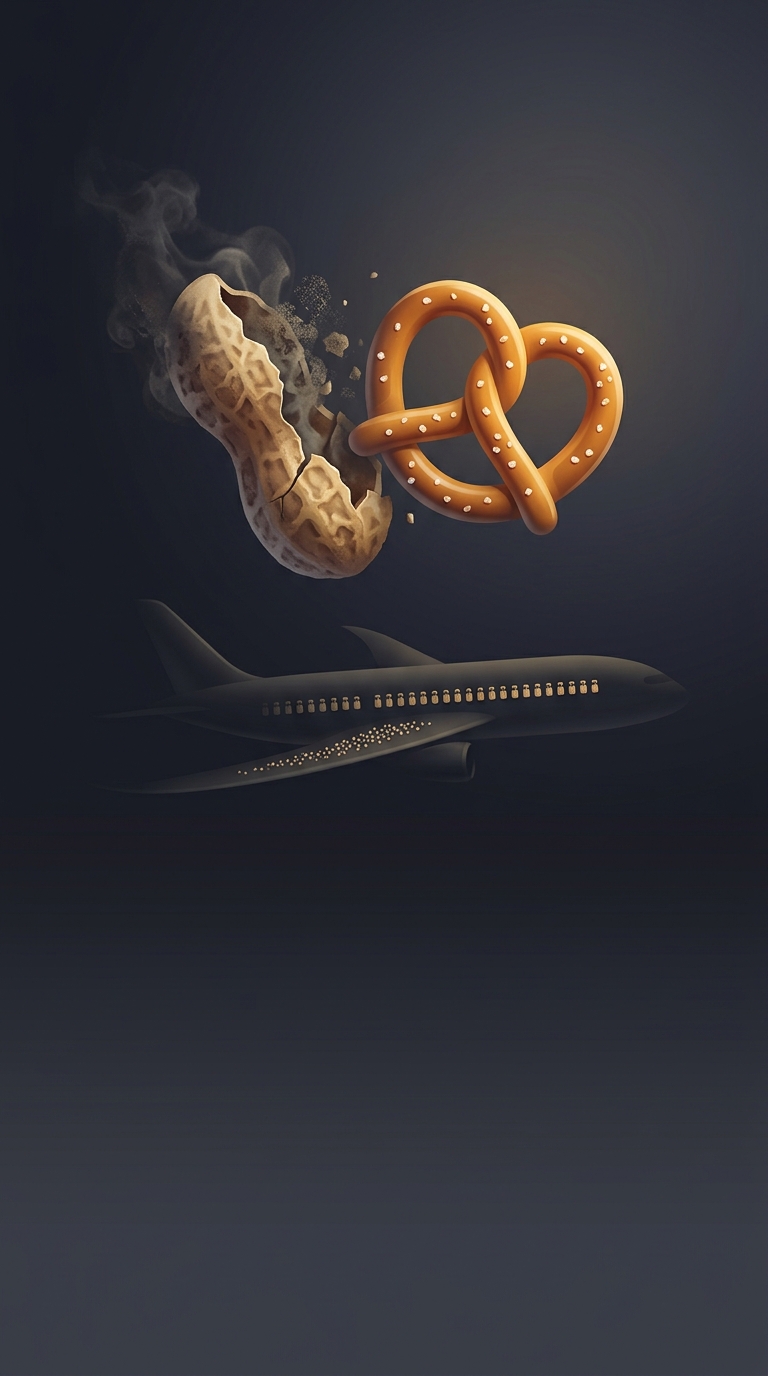 Airlines stopped serving peanuts primarily due to the rapid rise in severe airborne allergies, shifting to pretzels and weirdly highly seasoned generic snack mixes instead.