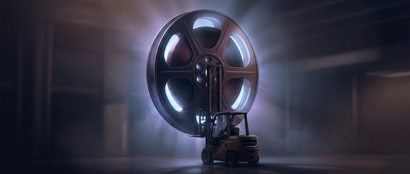 An IMAX film reel can weigh over 600 pounds